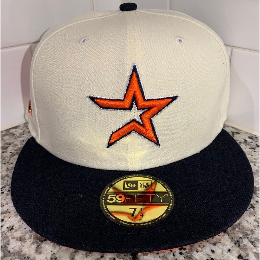 Houston Astros NEW ERA 50th Anniversary Off White New Era 59FIFTY Hat Size 7 1/4